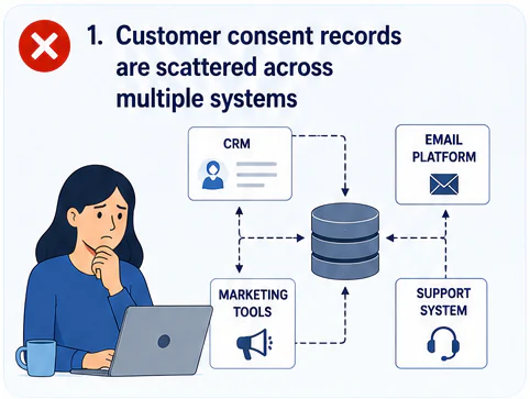 Fragmented Consent Records