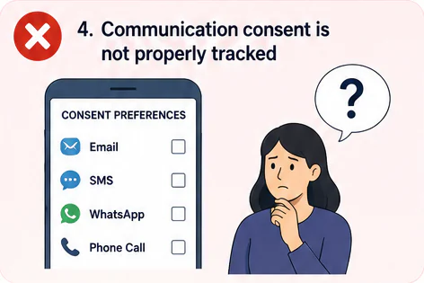 Weak communication consent tracking